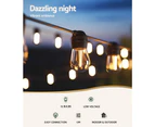 17m Solar Festoon Lights Outdoor LED String Light Christmas Party Decor 2pcs