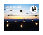 17m Solar Festoon Lights Outdoor LED String Light Christmas Wedding Decor 2 Pack