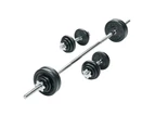 50KG Cast Iron Adjustable Dumbbell & Barbell Set Weight Plates set With Case