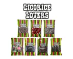 Licorice Lovers Flavoured Black Liquorice Fruit/Raspberry Choc Bullet Showbag