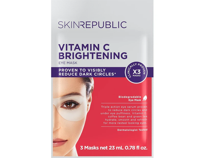 Skin Republic Brightening Eye Mask (3 x Pairs)