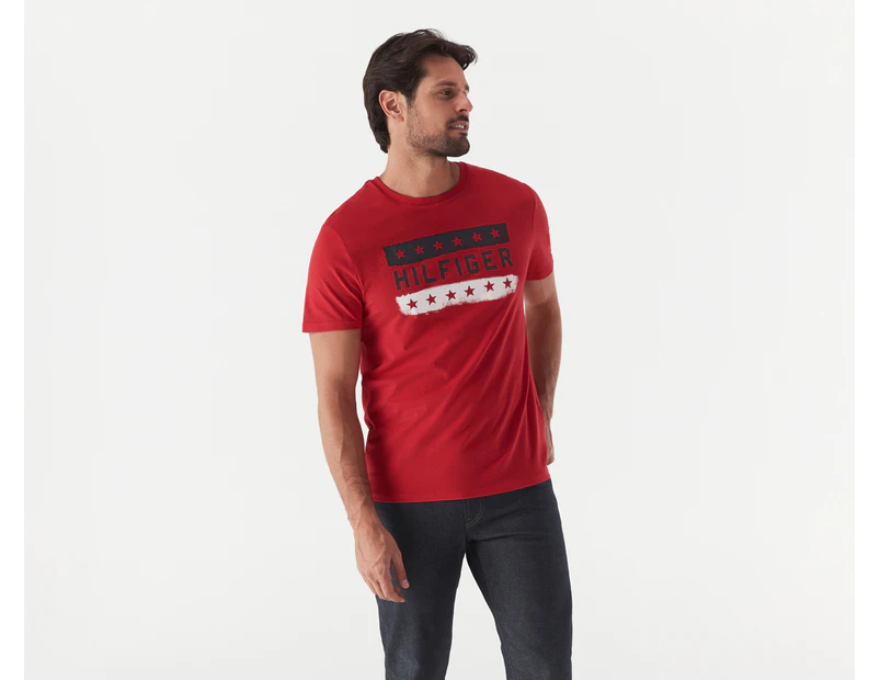 Preview image Tommy Hilfiger Men's Springfield Tee / T-Shirt / Tshirt - Apple Red