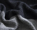 Dreamaker Herringbone Quilt Cover Set - Charcoal/Grey