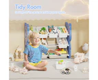 Advwin Kids Toy Box 9 Removable Bins Storage Rack Display Shelf Blue