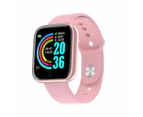 Smart Fitness Tracker Watch Waterproof Sports With Heart Rate Blood Pressure Monitor Band Bracelet (fitbit Versa Style) - Pink