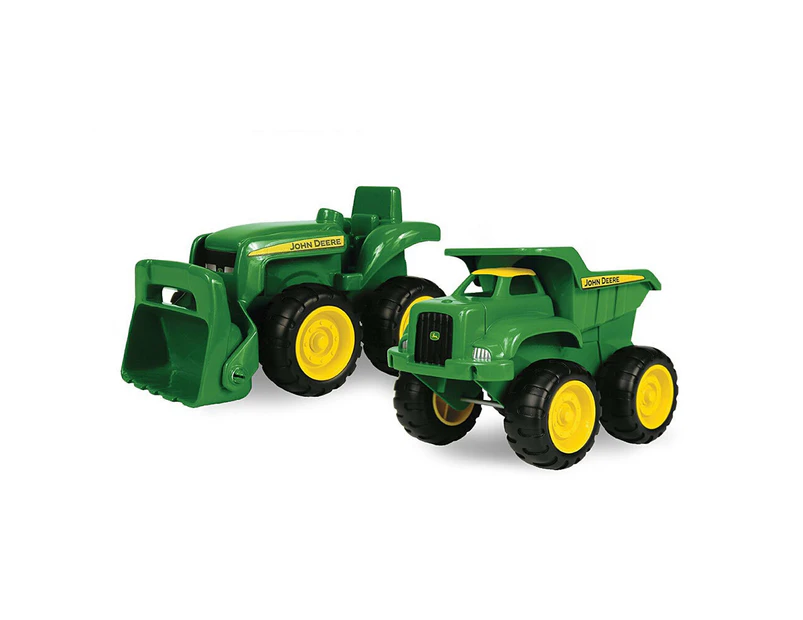 John Deere 15cm Kids Sandbox Vehicle Play/Toys/2y+ Tractor w/ Dump Truck Green