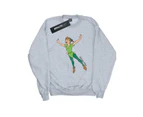 Peter Pan Girls Classic Flying Cotton Sweatshirt (Sports Grey) - BI1174