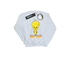 Looney Tunes Girls Tweety Angry Sweatshirt (White) - BI1900