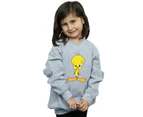 Looney Tunes Girls Tweety Angry Sweatshirt (Sports Grey) - BI1900