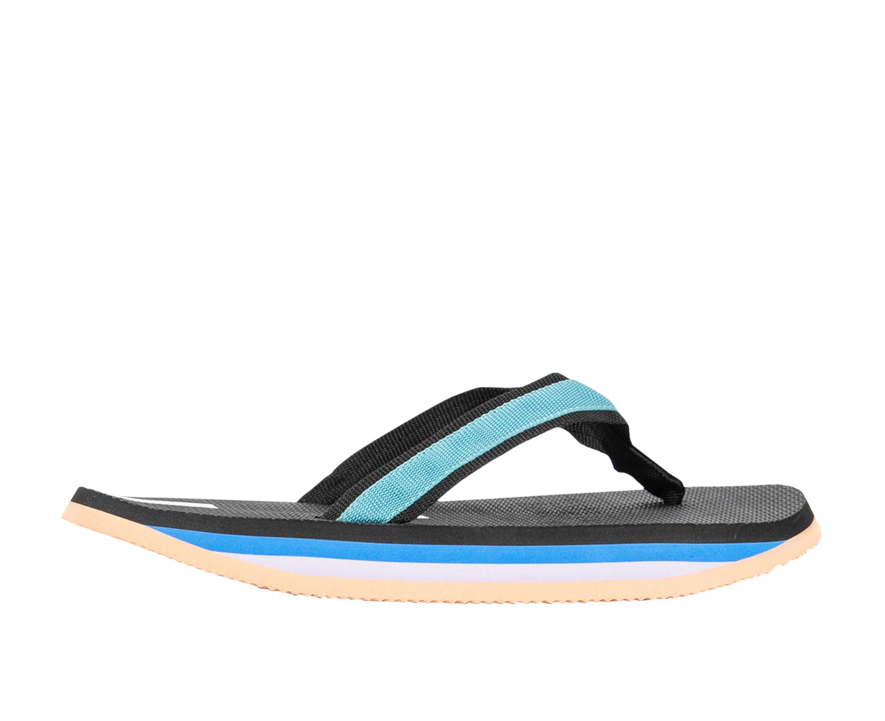 Surfer Olympus Padded Ripple Sole Beach Thong Flip Flop Men's - Black