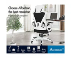 ALFORDSON Gaming Office Chair Mesh Executive Computer Recliner Study Work Seat Black and White