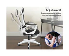 ALFORDSON Mesh Office Chair Racing Executive Computer Fabric Seat Recliner Work Black & White