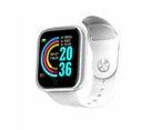 Waterproof Smart Fitness Tracker Watch Smart Fitness Watch Heart Rate Blood Pressure Monitor Tracker Band Bracelet Fitbit Sense Style - White
