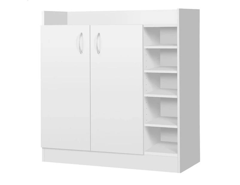 ALFORDSON Shoes Storage Cabinet 21 Pairs Shoe Racks with Open Shelves White