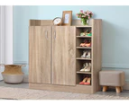 ALFORDSON Shoe Cabinet Storage Rack Drawer Organiser Shelf 21 Pairs Wooden
