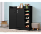 ALFORDSON Shoe Cabinet Storage Rack Drawer Organiser Shelf 21 Pairs Black