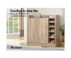 ALFORDSON Shoes Storage Cabinet 21 Pairs Shoe Racks with Open Shelves Wooden