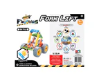 84pcs Construct IT Flexibles DIY Fork Lift Toy w/ Tools STEM Build Kit Kids 4y+