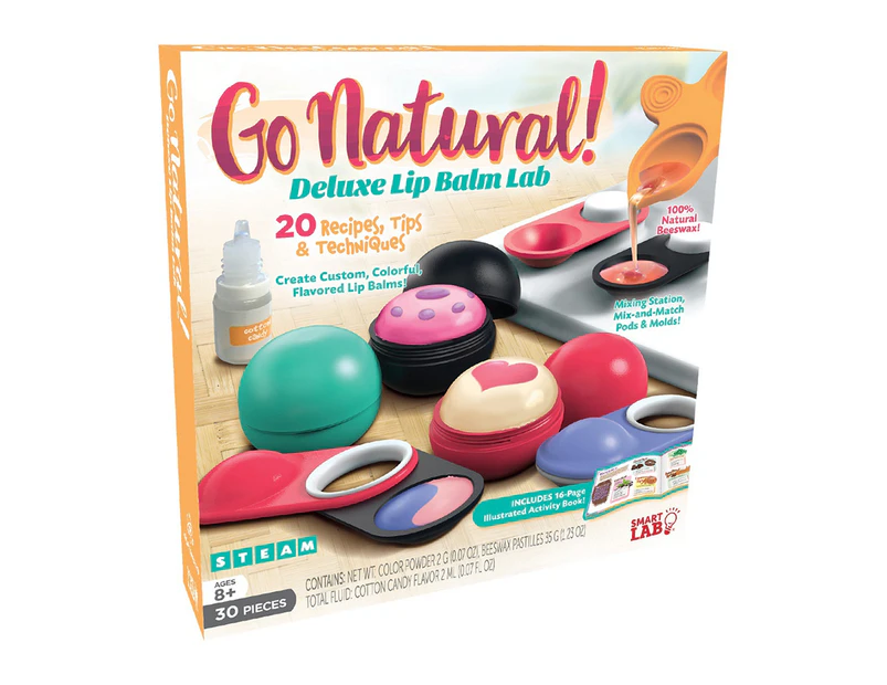 30pc Smart Lab Toys Go Natural Complete Lip Balm Create Activity Toy Set Kids 8+