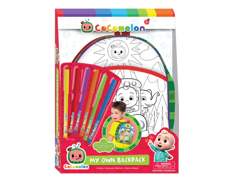 CoComelon Colour My Own Backpack Activity Set