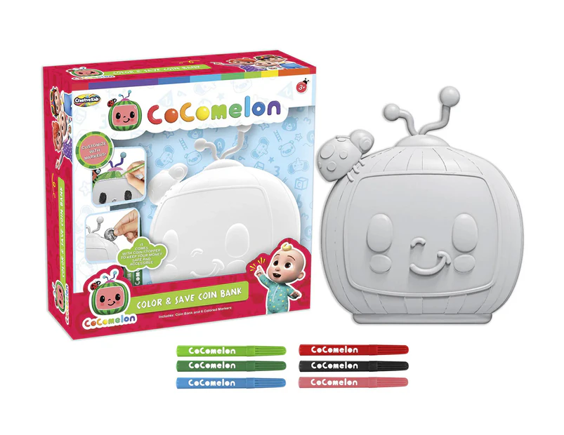 CoComelon Colour & Save Coin Bank Art Kit Activity Set