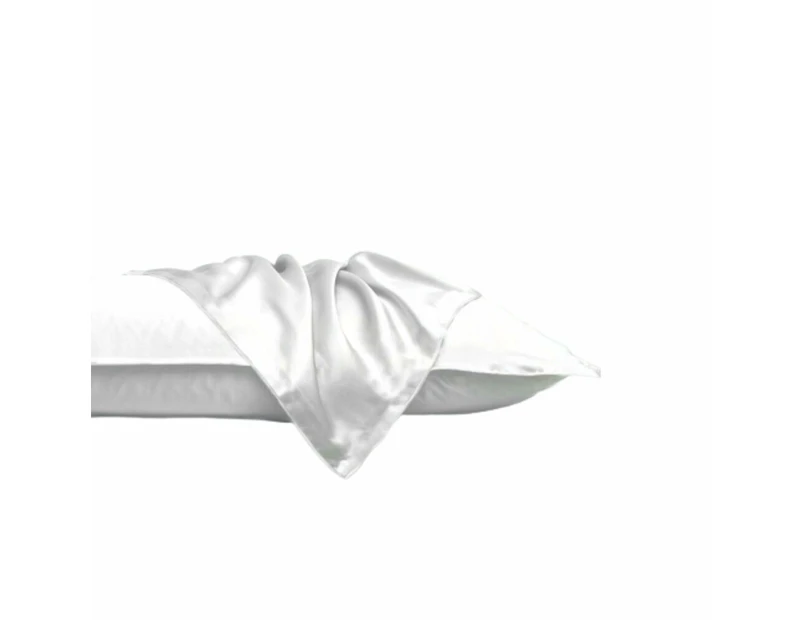 2x King Size Silk Pillow Case 25 Momme - White