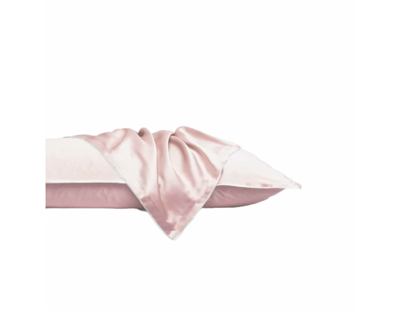 2x King Size Silk Pillow Case 25 Momme - Blush
