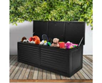 Black 490L Outdoor Storage Box Bench