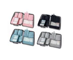7pcs Packing Cubes Travel Pouches Suitcase Storage Bag - Black