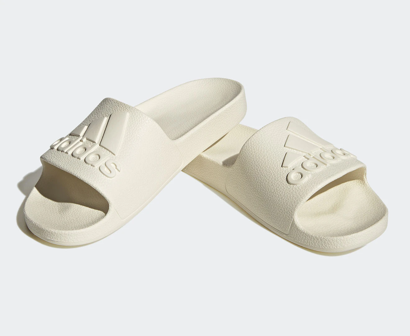 Adidas Unisex Adilette Aqua Slides - Off White