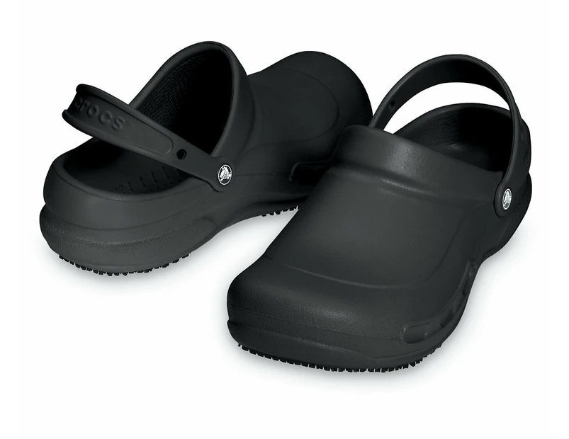 Crocs Bistro Slip Resistant Clogs Shoes Sandals Work Occupational - Black