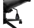 Drake Office Chair Mobile Task Chair High Back with arms Black PU leather