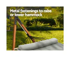 Gardeon Hammock Bed Outdoor Camping Timber Hammock with Stand Grey