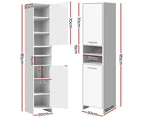 Artiss Bathroom Cabinet Storage 185cm White