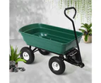 Gardeon Garden Cart Dump 270kg Hand Trailer Trolley Wagon Wheelbarrow Pull 75L