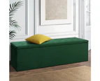 Artiss Storage Ottoman Blanket Box 140cm Velvet Green