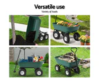 Gardeon Garden Cart Dump 270kg Hand Trailer Trolley Wagon Wheelbarrow Pull 75L