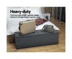 Artiss Storage Ottoman Blanket Box 140cm Linen Dark Grey