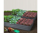 Greenfingers 2x Garden Bed 210x90cm Planter Box Raised Container Galvanised Herb