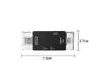 TF/SD Card Reader，3-in-1 Memory Card Reader with Tri-Connectors, USB 2.0 Card Reader Adapter,Compatible with Windows,Mac OS ,Linux, Android - Black