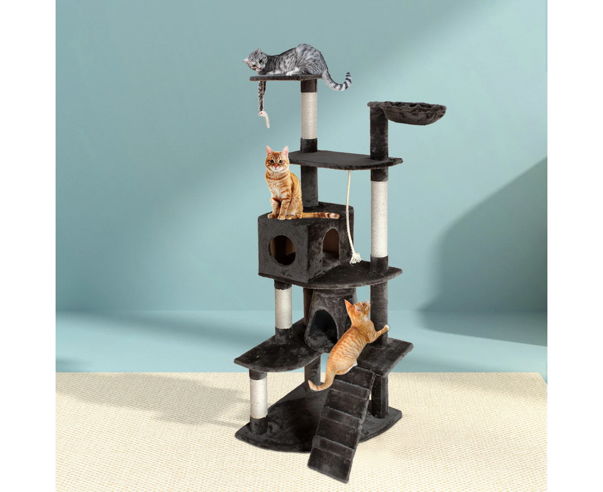 i.Pet Cat Tree 193cm Tower Scratching Post Scratcher Condo House Trees Grey