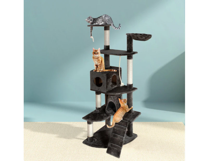 i.Pet Cat Tree 193cm Tower Scratching Post Scratcher Condo House Trees Grey