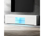 Artiss Entertainment Unit TV Cabinet LED 130cm White Angus