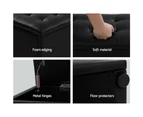 Artiss Storage Ottoman Blanket Box 140cm Leather Black