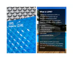 Aquabuddy Pool Cover 9.5x5m 400 Micron Swimming Pool Solar Blanket Blue Silver