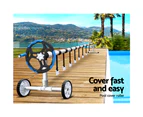 Aquabuddy Pool Cover Roller 5.5m Adjustable Swimming Pool Solar Blanket Reel Blue