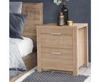 Artiss Bedside Table 2 Drawers - MAXI Pine
