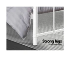 Artiss Bed Frame Metal Frames LEO - Queen (White)