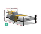 Artiss Bed Frame Single Metal Bed Frames SOL