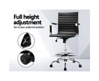 Artiss Office Chair Drafting Stool Leather Chairs Black